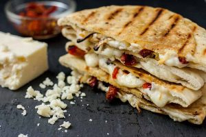 Caramelized Onion & Sundried Tomato Grilled Cheese Pita
