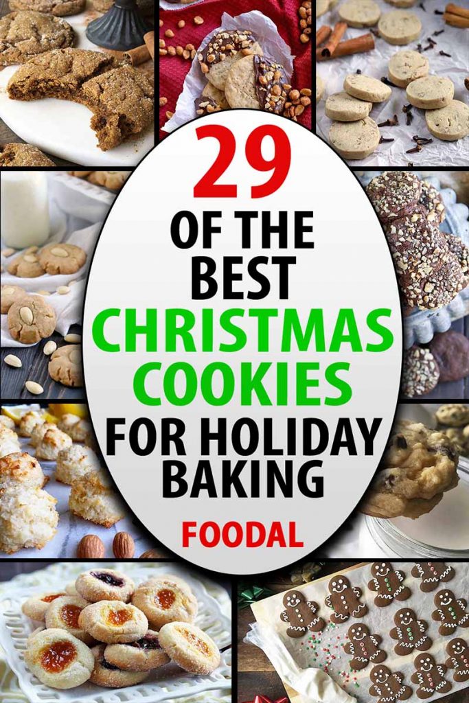 Vertical image of a collage of baked goods with text in the center.