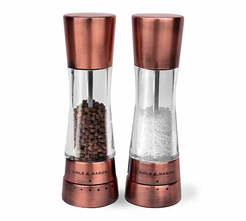Image of a copper set of gadgets from Cole and Mason.