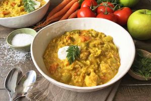 Healthy Chicken and Veggie Mulligatawny Stew