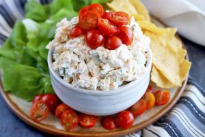 The Easiest Appetizer Ever: Corn & Cream Cheese Dip with Cherry Tomatoes