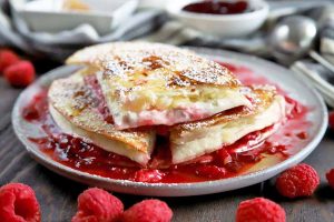Make a Sweet Double-Decker Cream Cheese, Raspberry, and Pineapple Quesadilla for Dessert