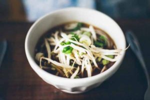 Healthy Balsamic Vegetable Soba Noodle Soup