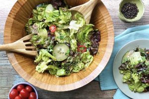 House Salad with Cucumbers and Tomatoes