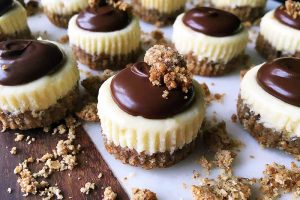 One Bite Is So Nice with Mini Gluten-Free Chocolate Covered Cheesecakes