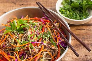 Soba Noodle Salad with Ginger Soy Vinaigrette