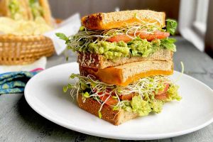Sprouts, Avocado, and Cheddar Sandwiches