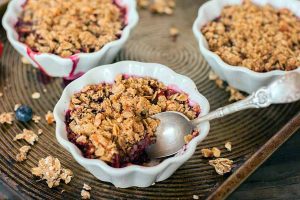 Strawberry Blueberry Almond Crisp