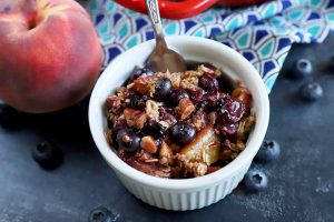Sweet-Tart Blueberry Peach Crisp to Celebrate Summer