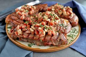 Grilled Steak with Feta & Tomato Salsa Gets Dinner on the Table in 20 Minutes