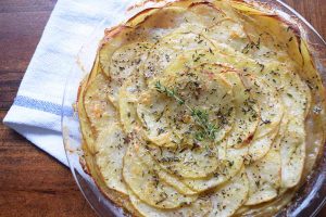 New Potato Tian with Thyme and Pecorino