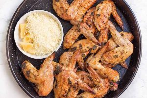 Italian-Style Wings with Parmesan, Basil, and Garlic